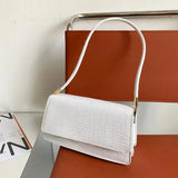 Stone Pattern Shoulder Bag Flap Ladies Hand Bags