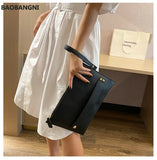 Leather Envelope Clutch Bag for Women