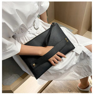 Leather Envelope Clutch Bag for Women