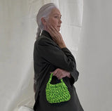 Silk Rope Knot Woven Bag Evening Clutch Beach Handbag