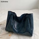 Women Shoulder Bags PU Leather Texture Underarm Tote Bag Large Capacity
