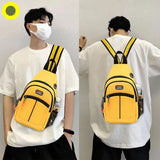 Women's Leather Chest Bag Outdoor Sports Shoulder Crossbody Pouch