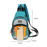 Women's Leather Chest Bag Outdoor Sports Shoulder Crossbody Pouch