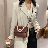 Designer PU Leather Crossbody Shoulder Bags for Women Solid Lady Totes