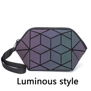 Luminous Geometric Makeup Bag Organizer for Girls