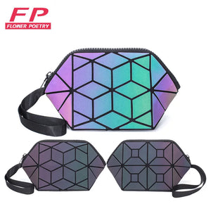 Luminous Geometric Makeup Bag Organizer for Girls