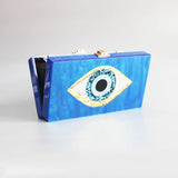 Marble Acrylic Bag Vintage Women Messenger Clutch Evil Eye Handbag