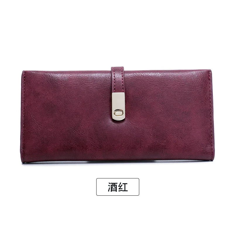 Matte Wallet Women's Long Colorful Ladies Clutch
