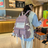 Unisex Laptop Schoolbag Waterproof Nylon Travel Backpack