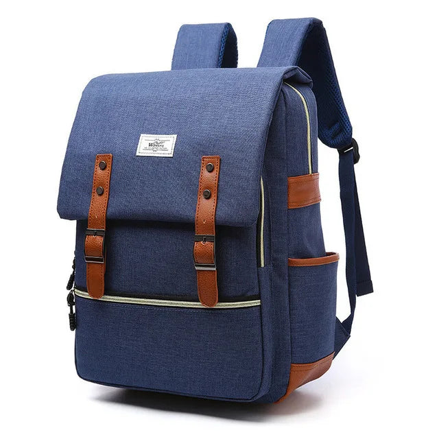 Canvas Backpack Retro School Bag Famous Brands Mochilas
