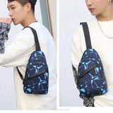 Men Casual Shoulder Bag Travel Crossbody Pack Messenger Chest Bag