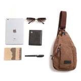 Men Chest Bag Single Shoulder Canvas Messenger Bags Travel Military Bag
