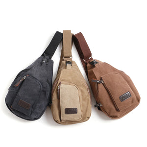 Men Chest Bag Single Shoulder Canvas Messenger Bags Travel Military Bag
