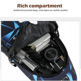 Men Chest Bag Functional Shoulder Bag Usb Charging Crossbody Bag