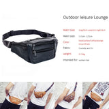 Men Leather Waist Bag Multi-pocket Belt Bag Adjustable Fanny Pack