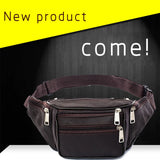 Men Leather Waist Pack Travel Organizer Waist Belt Mobile Necessity