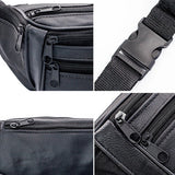 Men Leather Waist Pack Travel Organizer Waist Belt Mobile Necessity