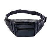Men Leather Waist Packs Organizer Travel Necessity Waist belt