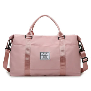Men Leather Travel Bag Duffle Bag Large Overnight Tote Handbag