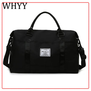 Men Leather Travel Bag Duffle Bag Large Overnight Tote Handbag