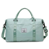 Men Leather Travel Bag Duffle Bag Large Overnight Tote Handbag