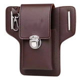 Men Leather Waist Pack Phone Pouch Bags Waterproof Crossbody Bags
