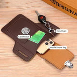 Men Leather Waist Pack Phone Pouch Bags Waterproof Crossbody Bags