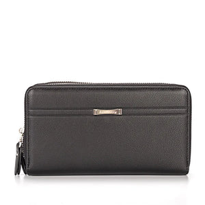 Men Vintage Style Long Wallet PU Leather Bag Male Purse Black/Brown