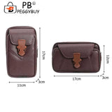 Men Multi-function PU Leather Fanny Waist Bag Casual Mobile Phone Purse Pocket