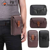 Men Multi-function PU Leather Fanny Waist Bag Casual Mobile Phone Purse Pocket