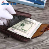 Men Multi-function PU Leather Fanny Waist Bag Casual Mobile Phone Purse