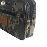 Men Multi-function PU Leather Fanny Waist Bag
