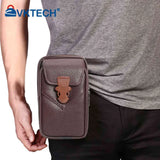 Men Multi-function PU Leather Fanny Waist Bag Casual Mobile Phone Purse
