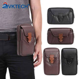 Men Multi-function PU Leather Fanny Waist Bag Casual Mobile Phone Purse