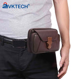 Men Multi-function PU Leather Fanny Waist Bag Casual Mobile Phone Purse