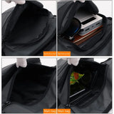 Men Nylon Motorcycle Hip Belt Waist Fanny Pack Riding Travel Shoulder Crossbody