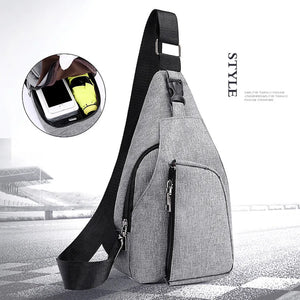 Men Oxford Cloth Chest Bag Sports Outdoor Leisure Multi-function Bag