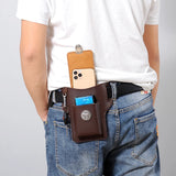 PU Leather Fanny Waist Bag Mobile Purse Outdoor Sports Belt Bum Pouch