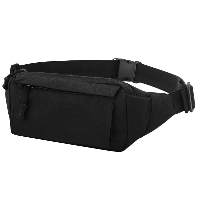 Men's Vintage Fanny Pack Shoulder Bag 3 Pockets Nylon Waist Belt School