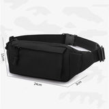 Men's Vintage Fanny Pack Shoulder Bag 3 Pockets Nylon Waist Belt School