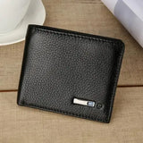 Men Smart Faux Leather Bluetooth Wallet GPS Purse