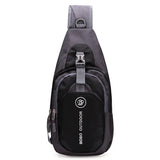 Men Waist Pack Nylon Crossbody Bag Waterproof Chest Travel Fanny Bag