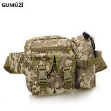 Men Waist Packs Canvas Multifunction Mobile Phone Water Cup Tactical Bags