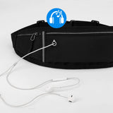 Reflective Strip Waist Bag for Outdoor Sports and Travel