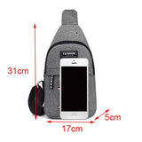 Canvas Shoulder Bag Packs Multifunction Travel Sling Bag