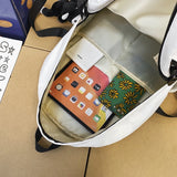Plaid Student Backpack Male Female Book Bag Laptop College Boys Girls School Bag