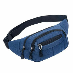 Unisex Casual Travel Bum Bag Fanny Waist Pack Zipped Outdoor Sports Shoulder Bag