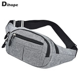 Canvas Waist Bag Fanny Pack Purse Large Phone Belt Bag Pouch