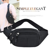 Men Women Waist Bag Casual Fanny Pack Purse Large Phone Belt Bag Pouch
