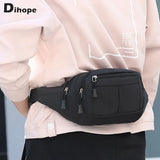 Canvas Waist Bag Fanny Pack Purse Large Phone Belt Bag Pouch